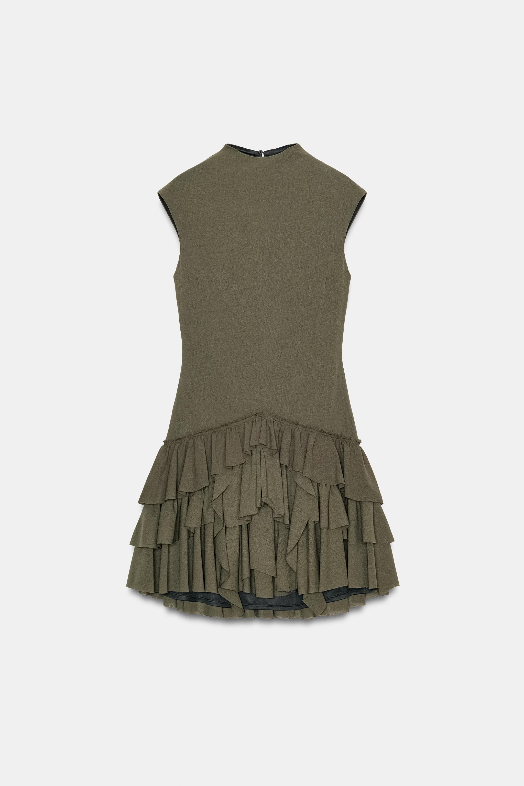 RUFFLED SHORT DRESS